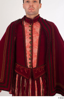  Photos Man in Historical Gothic Suit 1 Ghotic Suit Medieval Clothing Red and White cloak knob upper body 0001.jpg